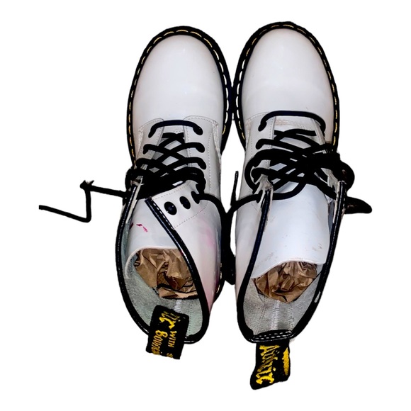 Women’s Dr. Marten’s White 1460 Boots - Picture 3 of 4